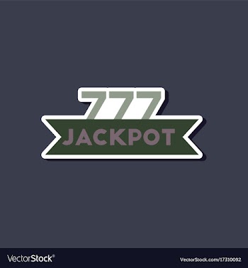 Paper sticker on stylish background jackpot lucky vector image