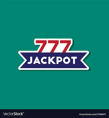 Paper sticker on stylish background jackpot lucky vector image