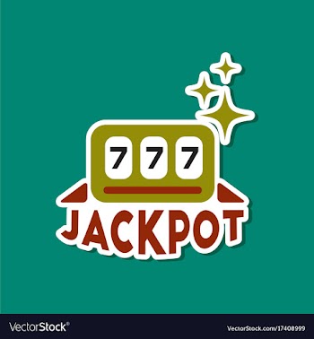 Paper sticker on stylish background jackpot lucky vector image