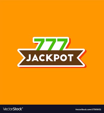 Paper sticker on stylish background jackpot lucky vector image
