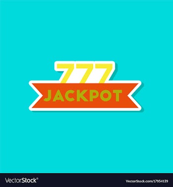 Paper sticker on stylish background jackpot lucky vector image