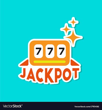 Paper sticker on stylish background jackpot lucky vector image