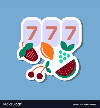 Paper sticker on stylish background jackpot lucky vector image