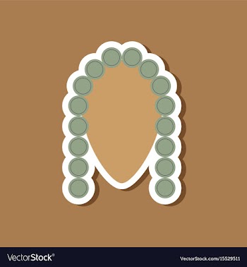 Paper sticker on stylish background judge vector image