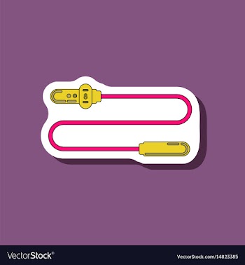 Paper sticker on stylish background jump rope vector image