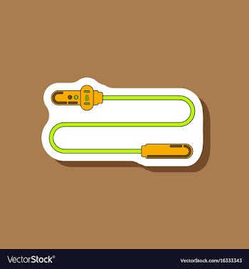 Paper sticker on stylish background jump rope vector image