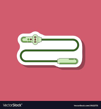 Paper sticker on stylish background jump rope vector image