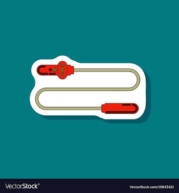Paper sticker on stylish background jump rope vector image