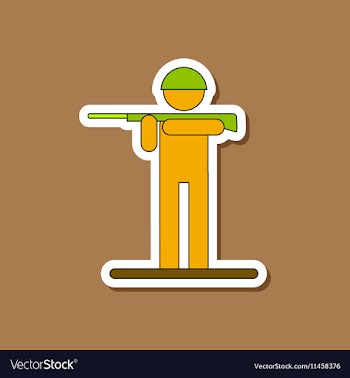 Paper sticker on stylish background Kids military vector image