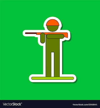 Paper sticker on stylish background kids military vector image