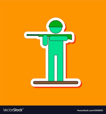 Paper sticker on stylish background kids military vector image