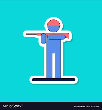 Paper sticker on stylish background kids military vector image