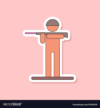 Paper sticker on stylish background kids military vector image