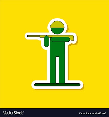 Paper sticker on stylish background kids military vector image