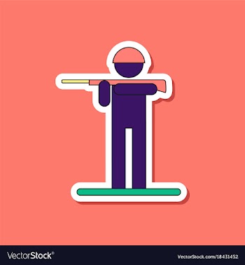 Paper sticker on stylish background kids military vector image