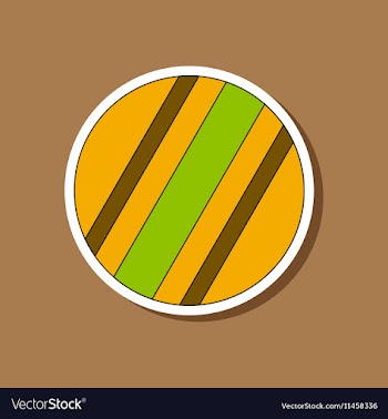 Paper sticker on stylish background Kids toy ball vector image