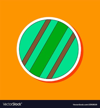 Paper sticker on stylish background kids toy ball vector image