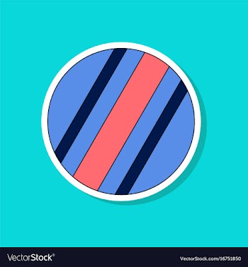 Paper sticker on stylish background kids toy ball vector image