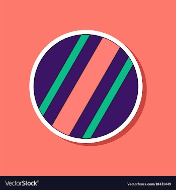 Paper sticker on stylish background kids toy ball vector image