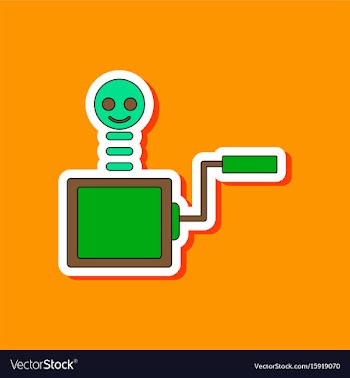 Paper sticker on stylish background kids toy box vector image