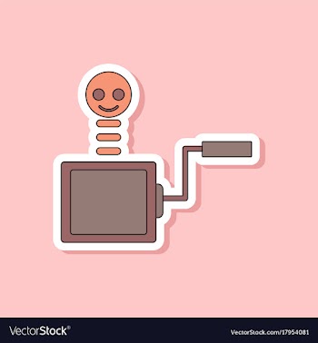 Paper sticker on stylish background kids toy box vector image