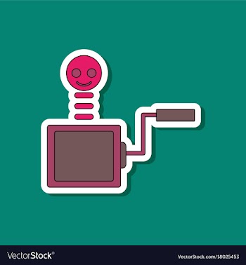 Paper sticker on stylish background kids toy box vector image