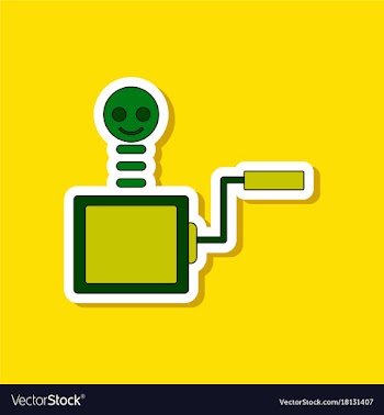 Paper sticker on stylish background kids toy box vector image