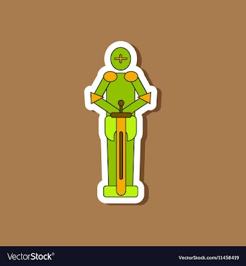 Paper sticker on stylish background Kids toy child vector image