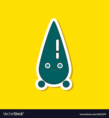 Paper sticker on stylish background kids toy drop vector image