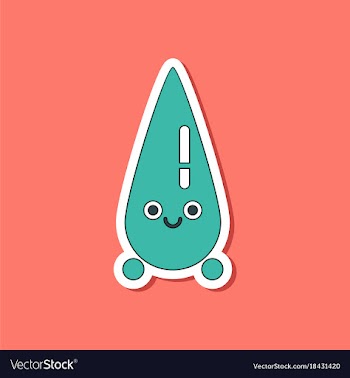 Paper sticker on stylish background kids toy drop vector image