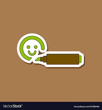 Paper sticker on stylish background Kids toy felt vector image