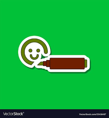 Paper sticker on stylish background kids toy felt vector image