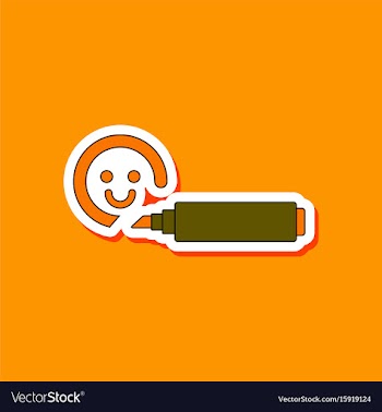 Paper sticker on stylish background kids toy felt vector image