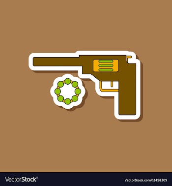 Paper sticker on stylish background Kids toy vector image