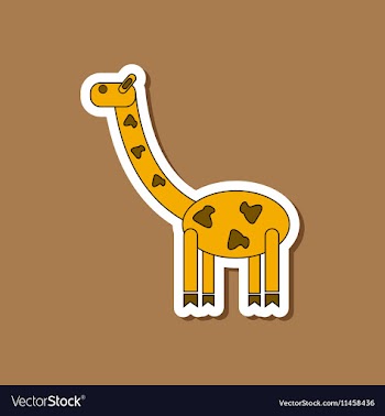 Paper sticker on stylish background Kids toy vector image