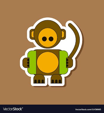 Paper sticker on stylish background Kids toy vector image