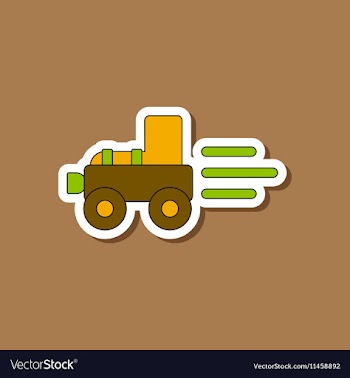 Paper sticker on stylish background Kids toy vector image