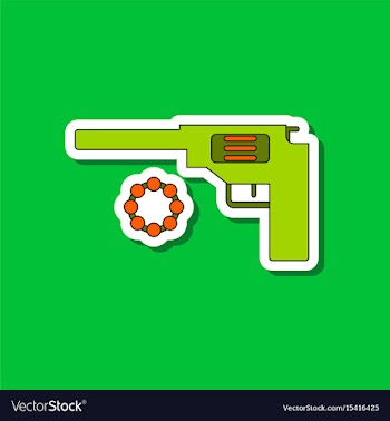 Paper sticker on stylish background kids toy vector image
