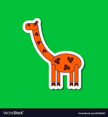 Paper sticker on stylish background kids toy vector image