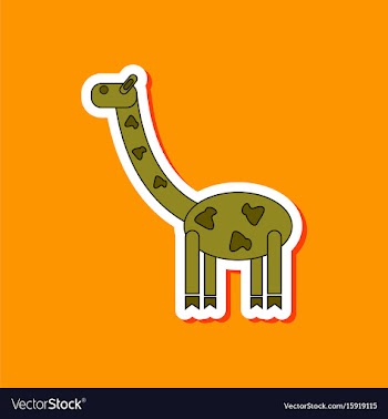 Paper sticker on stylish background kids toy vector image