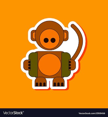 Paper sticker on stylish background kids toy vector image
