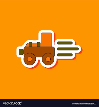 Paper sticker on stylish background kids toy vector image
