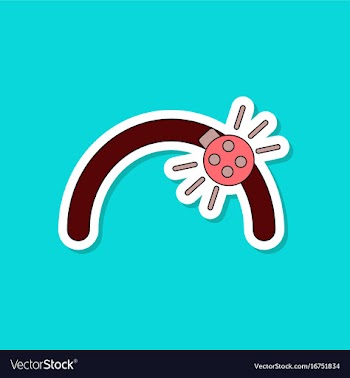 Paper sticker on stylish background kids toy vector image