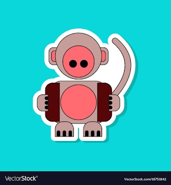 Paper sticker on stylish background kids toy vector image