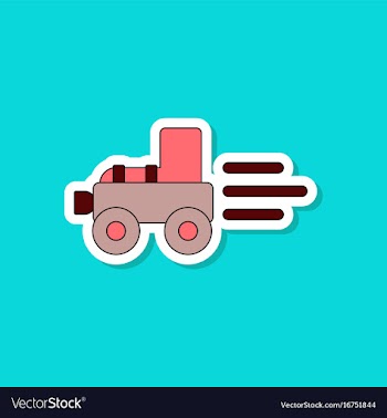 Paper sticker on stylish background kids toy vector image
