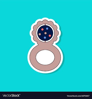 Paper sticker on stylish background kids toy vector image
