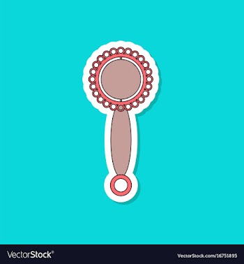 Paper sticker on stylish background kids toy vector image