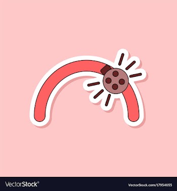 Paper sticker on stylish background kids toy vector image