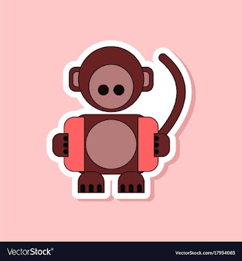 Paper sticker on stylish background kids toy vector image