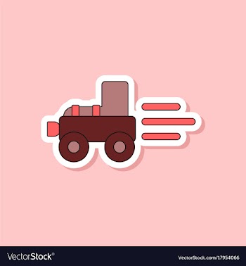 Paper sticker on stylish background kids toy vector image